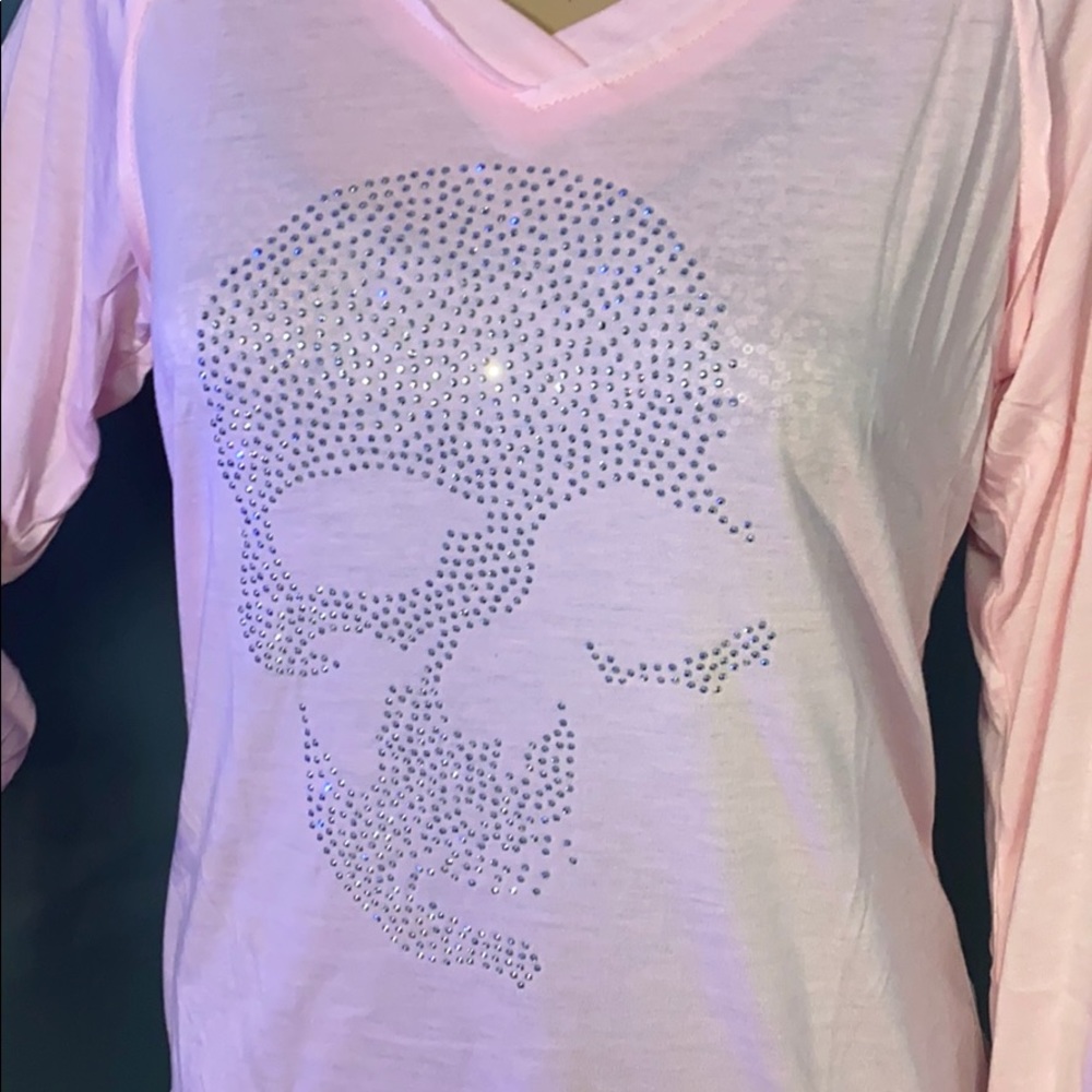 FASHION silver studded skull tee - Picture 5 of 6